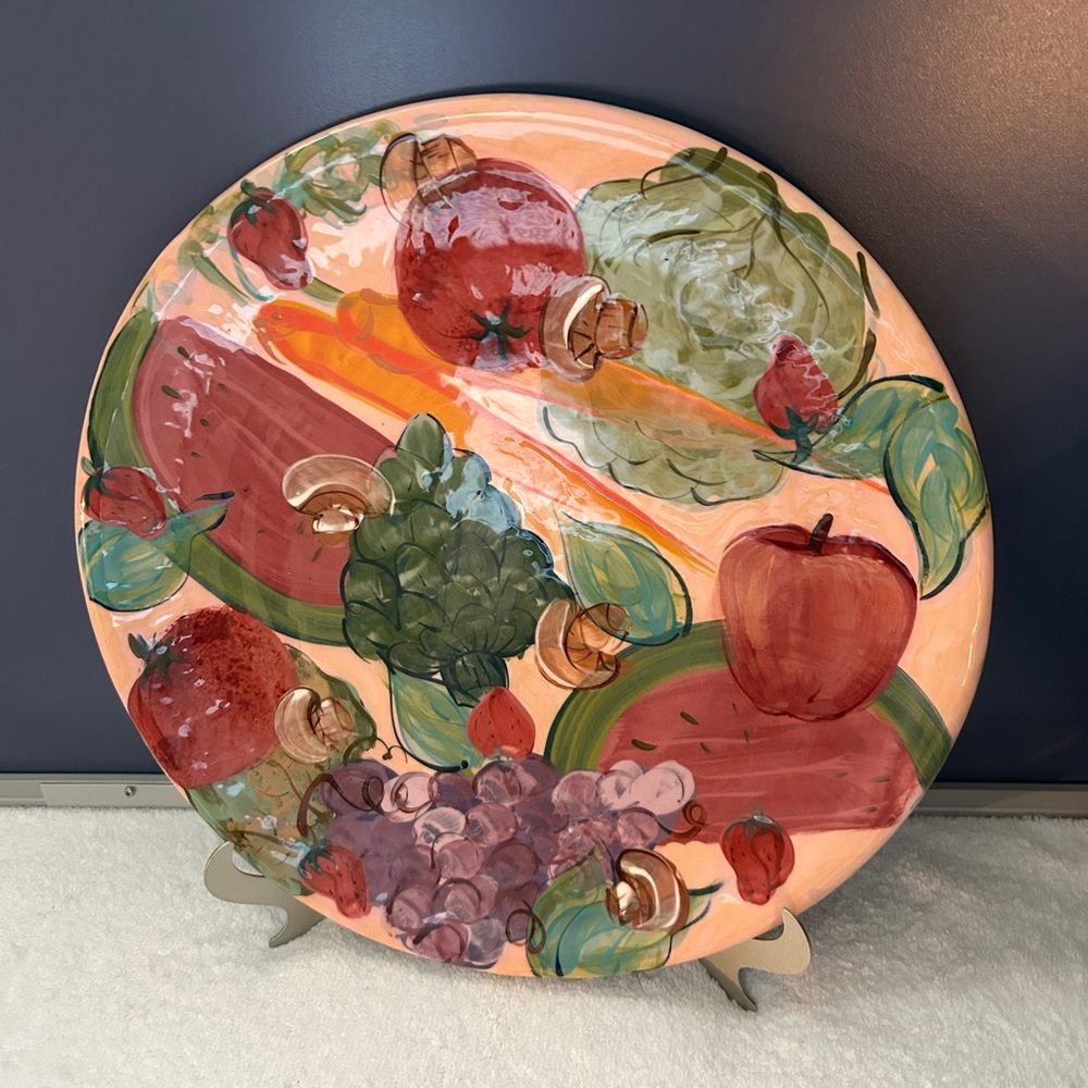 Colorful Fruit and Vegetable Decorative Plate